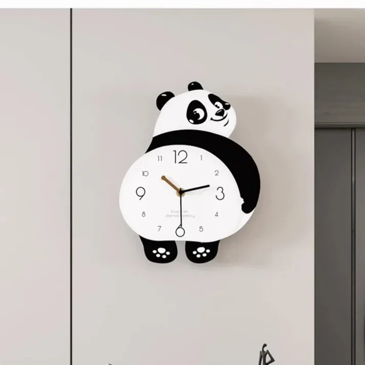 Aesthetic Panda Wall Clock with Silent Movement